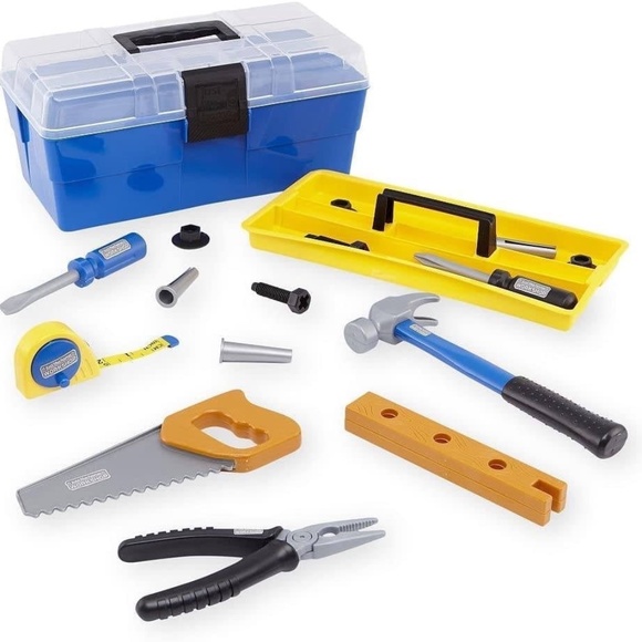 BRAND NEW sealed 18 piece deluxe tool box / workshop toy - Picture 1 of 5